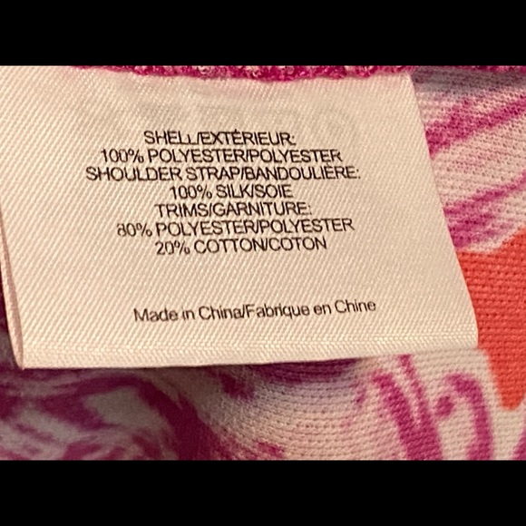 Adorable & Versatile Magenta Pink 🌸Floral Strapless Neck Tie Tory Burch Dress - Picture 4 of 15